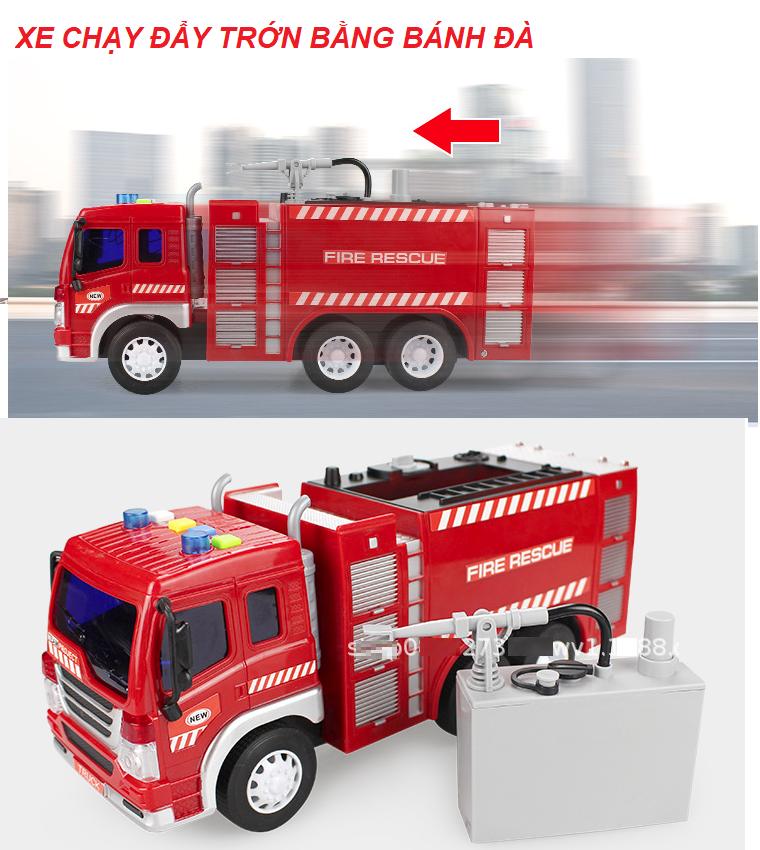 Xe ô tô cứu hỏa phun được nước đồ chơi trẻ em