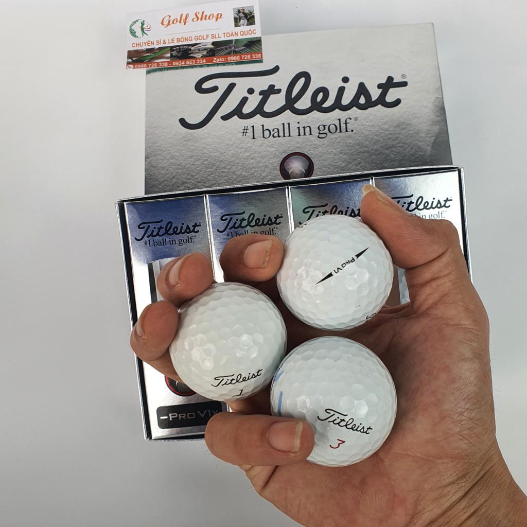 Bóng golf, bóng tập chơi golf, bóng golf titleist pro v1, 4 lớp chất lượng cao