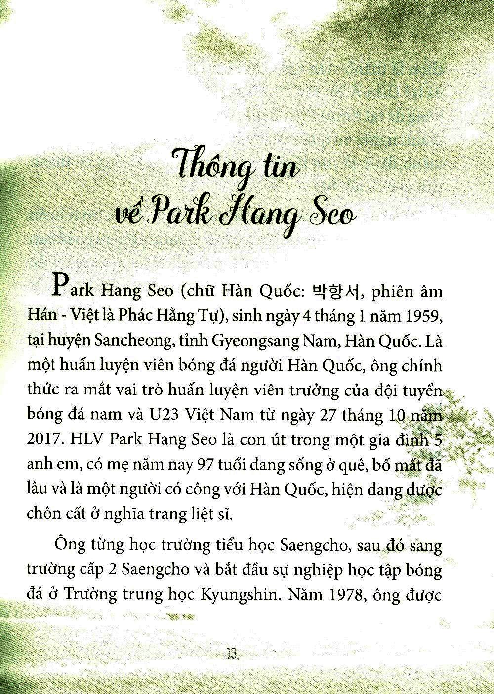 Sách - Phong Cách Quản Trị Park Hang Seo