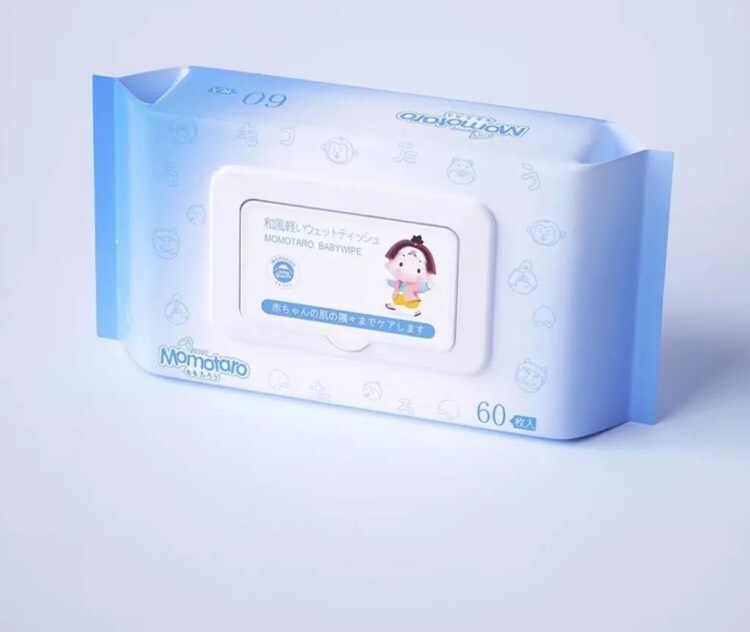 [HN] Khăn ướt/Giấy ướt không mùi MOMOTARO (1 bịch /60tờ rút)