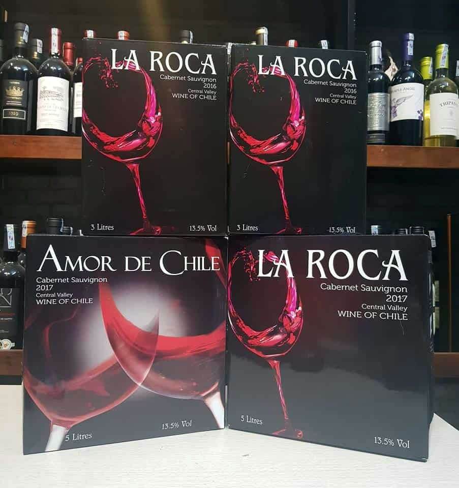 Vang bịch Chile La Roca đỏ 5 Lít nhập khẩu chính hãng - Nước nho không qua chưng cất