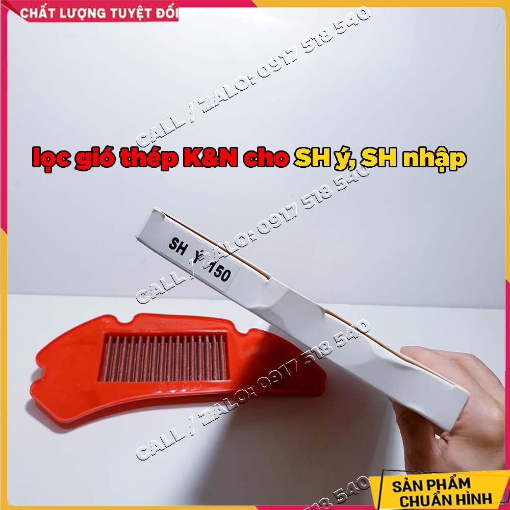 LỌC GIÓ SH Ý LƯỚI THÉP GẮN SH Ý / Dylan / Ps  (LỌC GIÓ K&N)