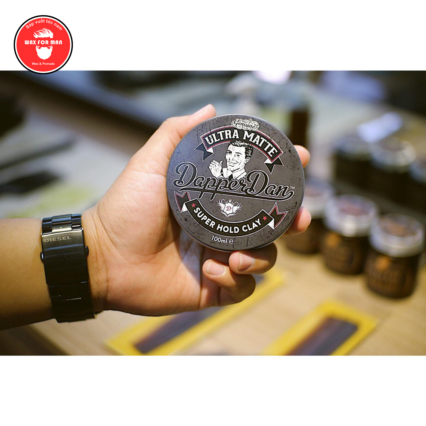 Sáp vuốt tóc Dapper Dan Super Hold Clay Ultra Matte