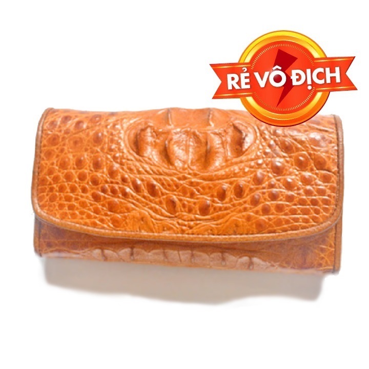 [HCM]Ví nữ da cá sấu 3 gấp Ruby Luxury RLS-VN