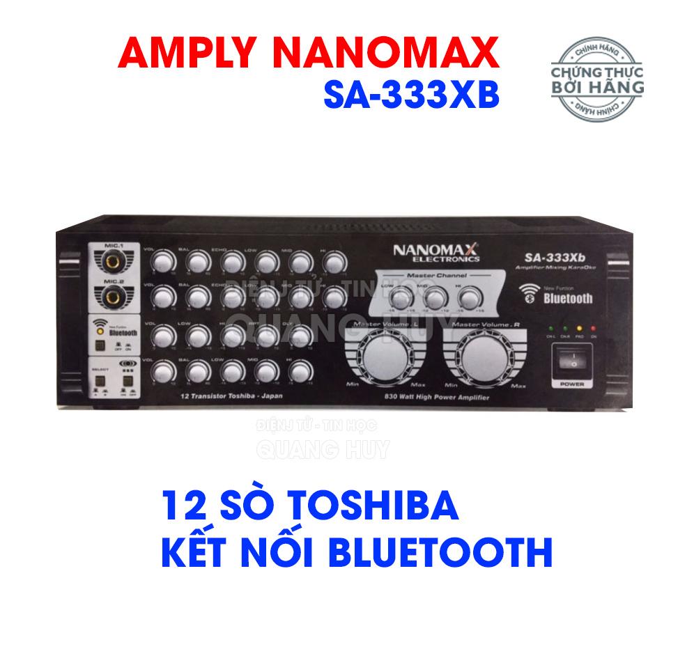 Amply karaoke NANOMAX SA-333XB (12 SÒ) kết nối bluetooth