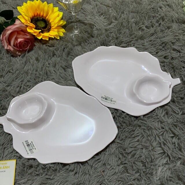 Dĩa nhựa fataco hình chiếc lá DTC06