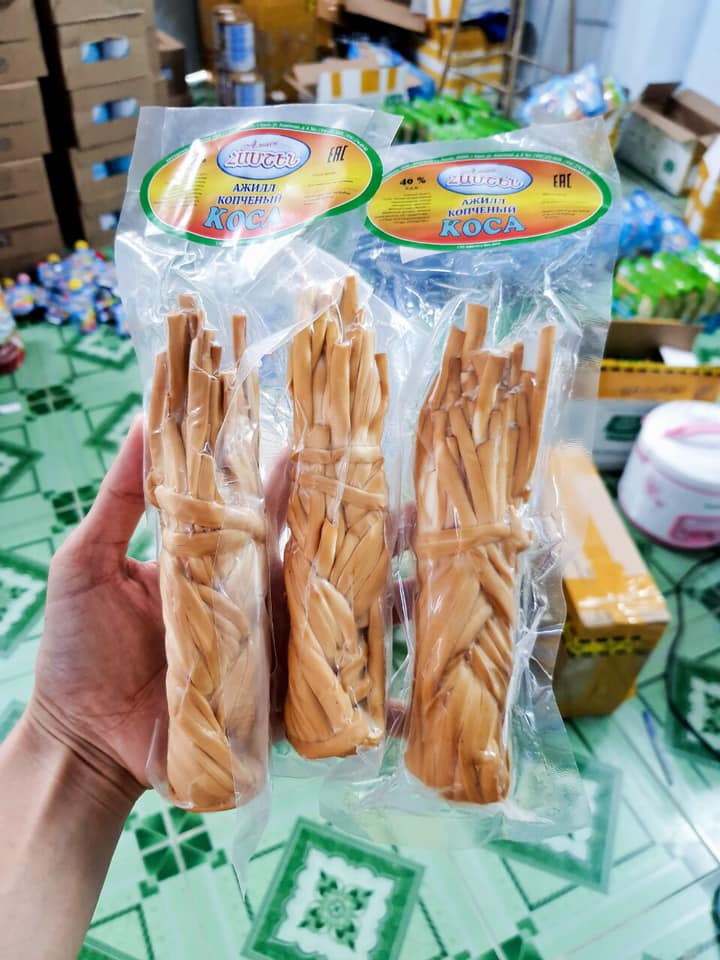 Phô mai sợi hun khói Nga 100gr ít mặn