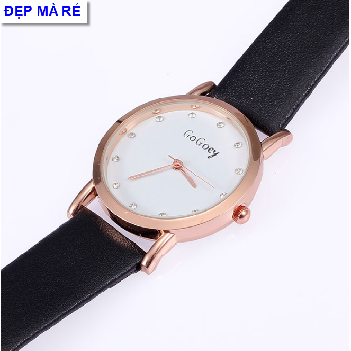 ( Tặng kèm thêm 1 viên pin ) Đồng hồ Nữ Đẹp Mà Rẻ số đá xinh xắn