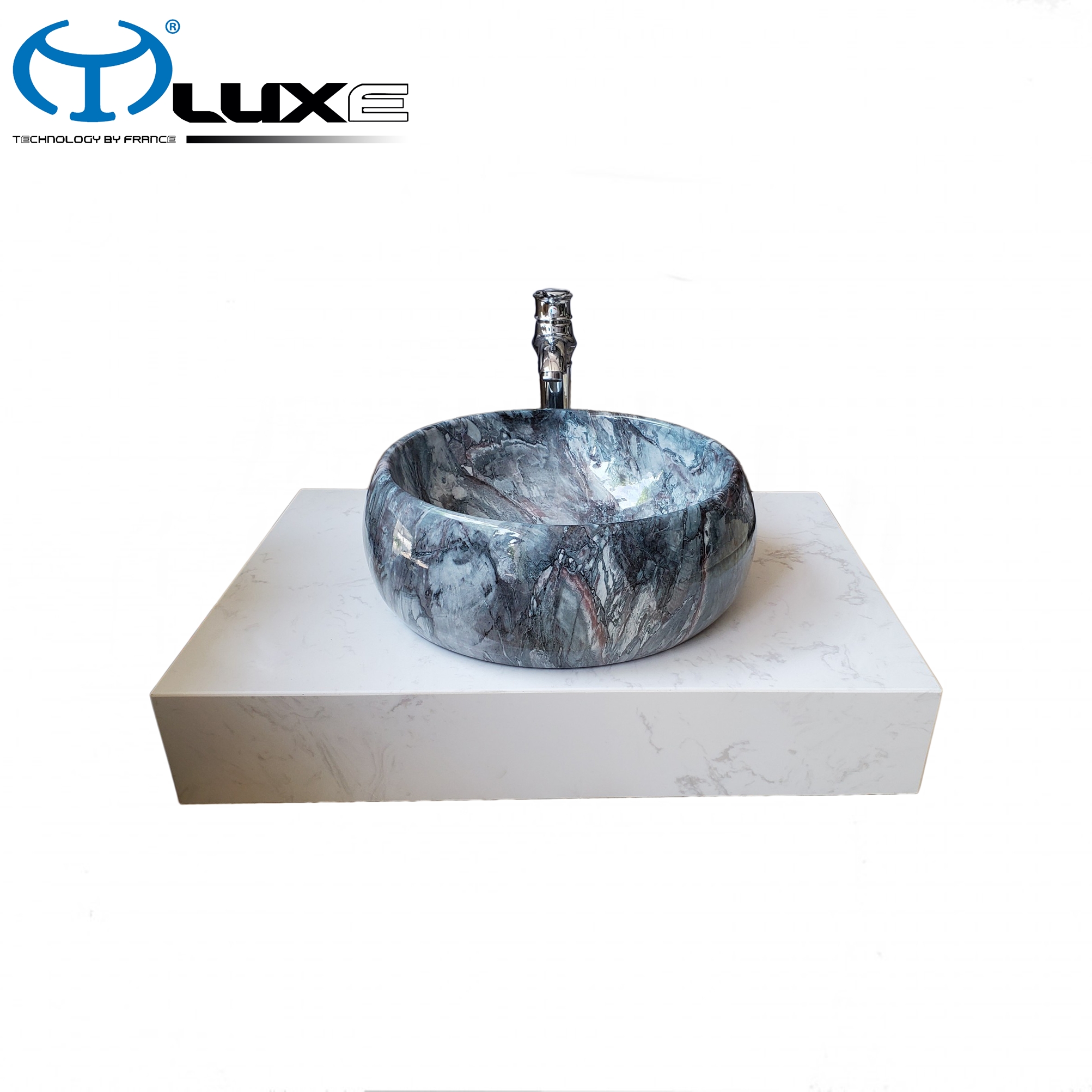 Chậu lavabo bàn đá cao cấp LUXE C134