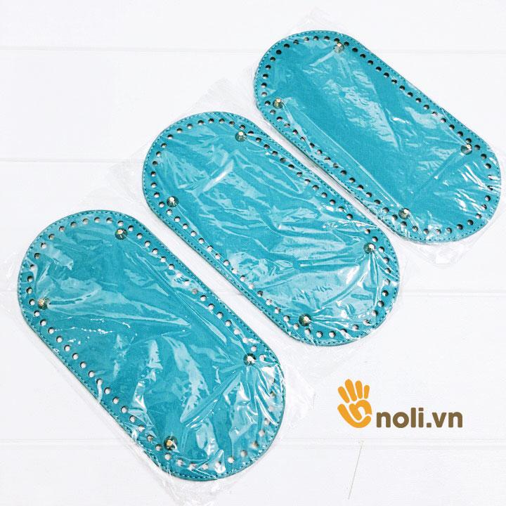 Đế túi bầu dục da PU đục lỗ sẵn 25x12cm