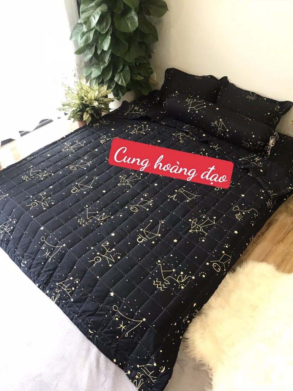 Chăn Hè Thu Trần Bông 3 Lớp 1m8x2m,mẫu cung hoàng đạo