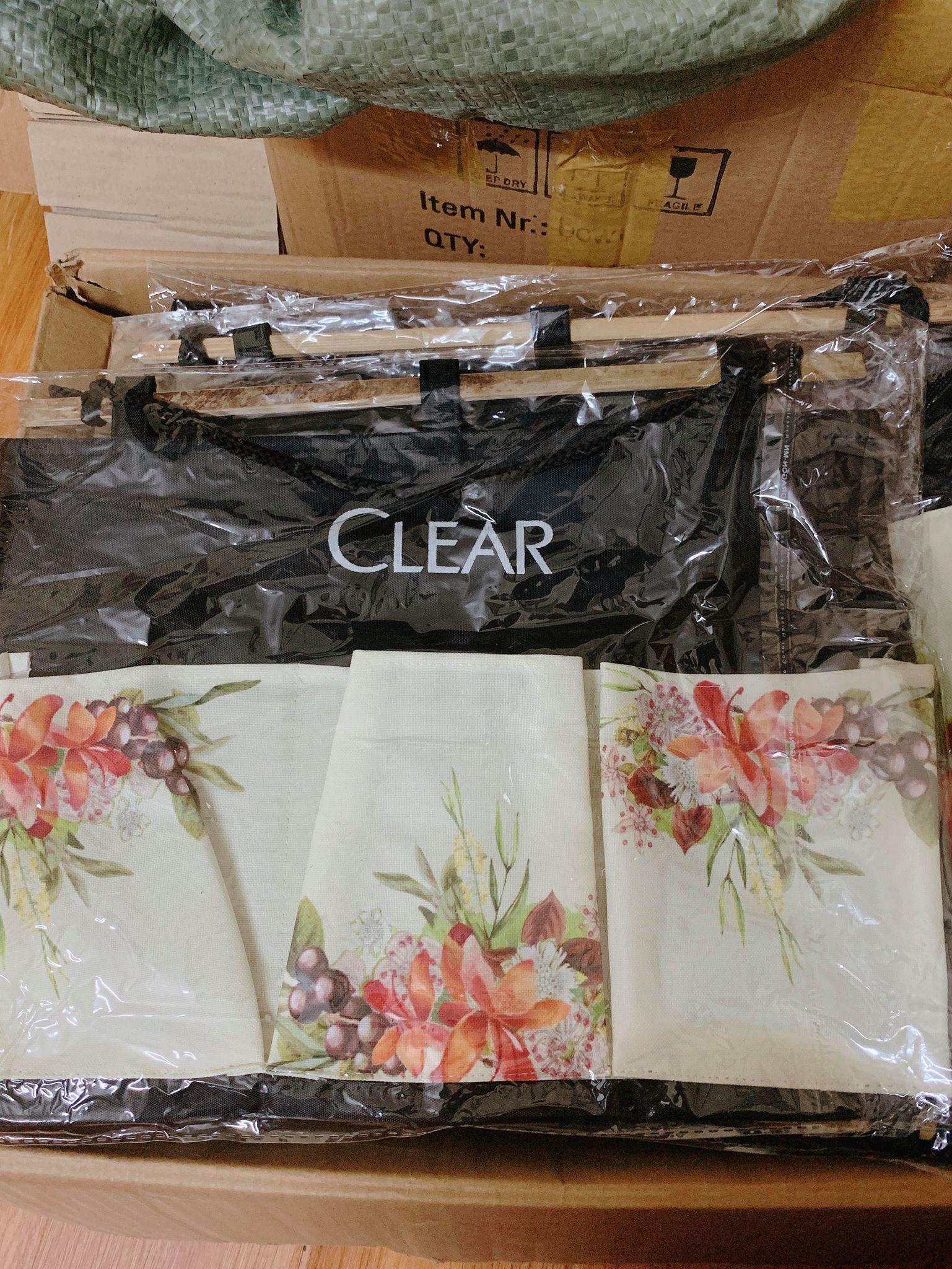 [HCM]Combo 2 Túi Treo Tường 5 Ngăn Clear