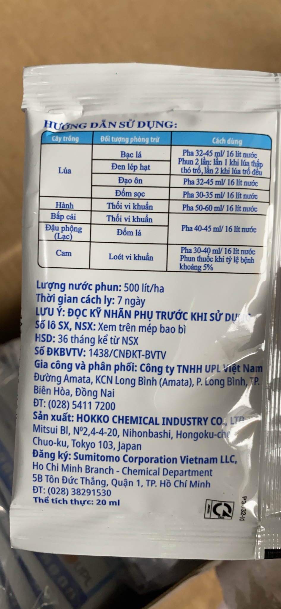 Thuốc trừ bệnh KASUMIN 2 SL - Gói 20ml