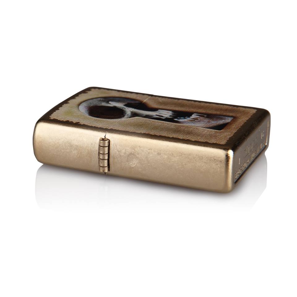 Bật lửa zippo 28540 - Bật lửa zippo Keyhole Skull Gold Dust