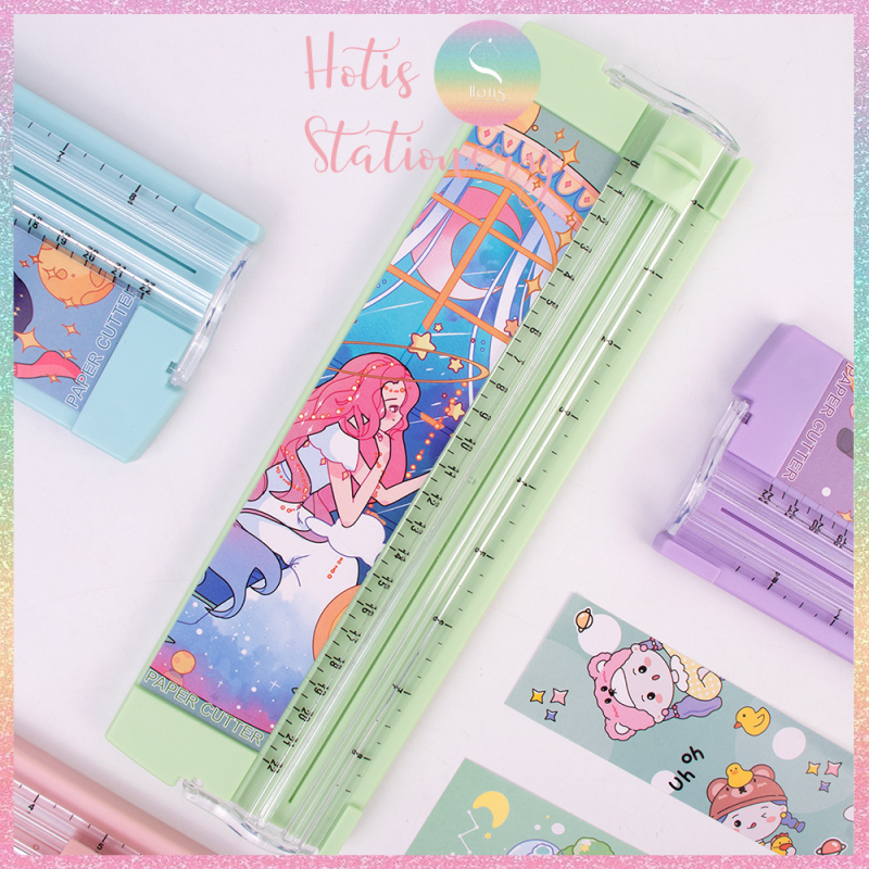 HOTIS 10 MÀU - Bàn cắt giấy mini A4 có thước gấp 27x8.5cm - Nhiều màu