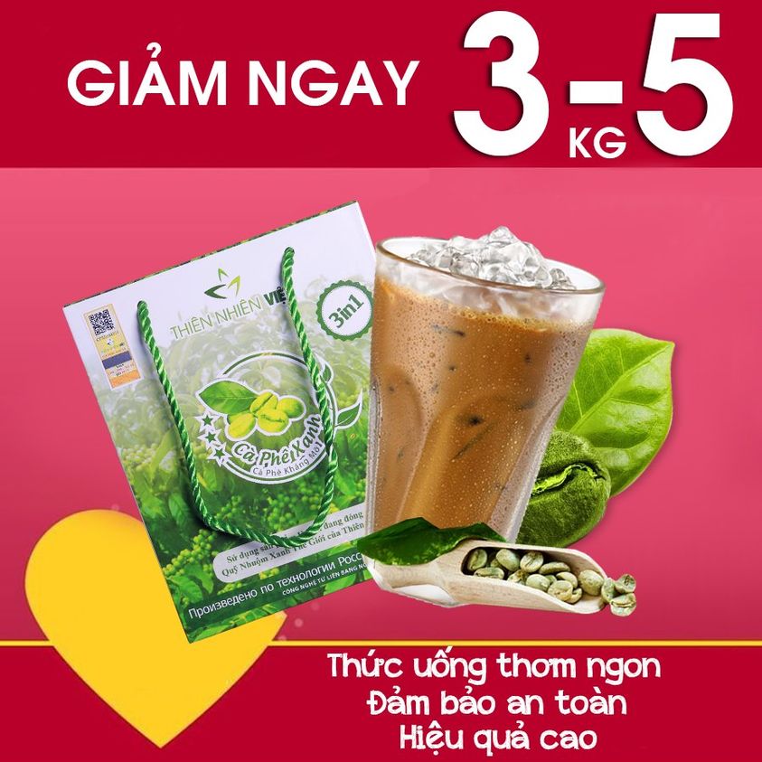 Cà Phê Xanh Giảm Cân  - Thiên Nhiên Việt [ hộp 10 gói ]