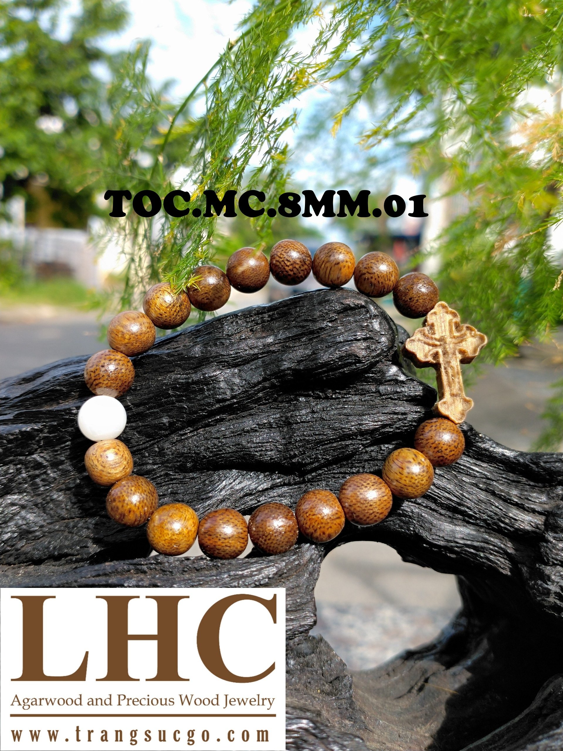 Chuổi hạt mân côi trầm hương 108 hạt