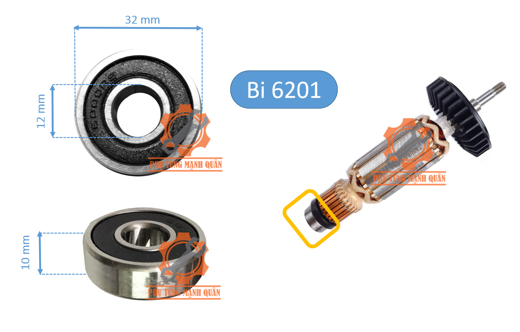 2 vòng bi bạc đạn 606, 607, 608, 609, 627, 629, 6000, 6001, 6002, 6004, 6200, 6201, 6202, 6203, 6204, 6205 P&D chính hãng