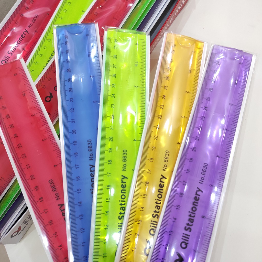 Thước dẻo màu Aihao 20cm loại dày