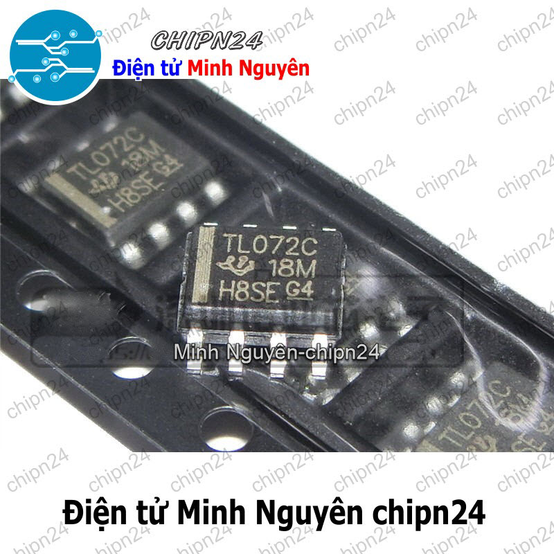 [2 con] (SOP) IC Dán TL072 SOP-8 (SMD) (TL072C TL072CDR 072) - HH004266