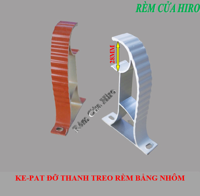Thanh treo rèm màn cửa nhôm 1m đủ phụ kiện