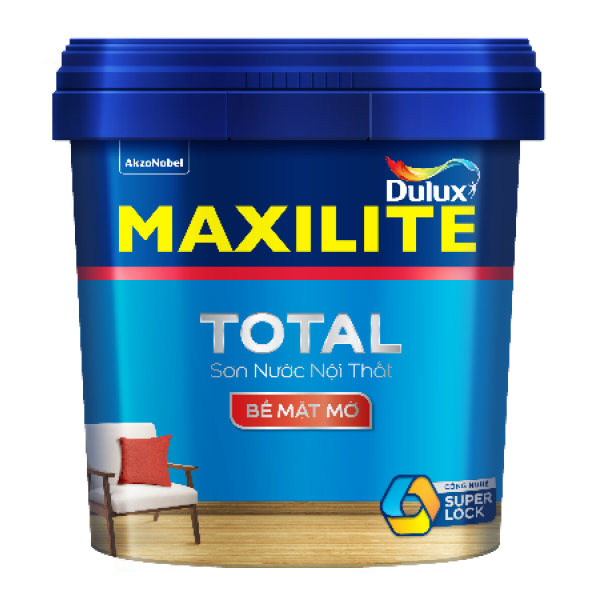 Sơn nước nội thất Maxilite Total - Bề mặt mờ láng mịn