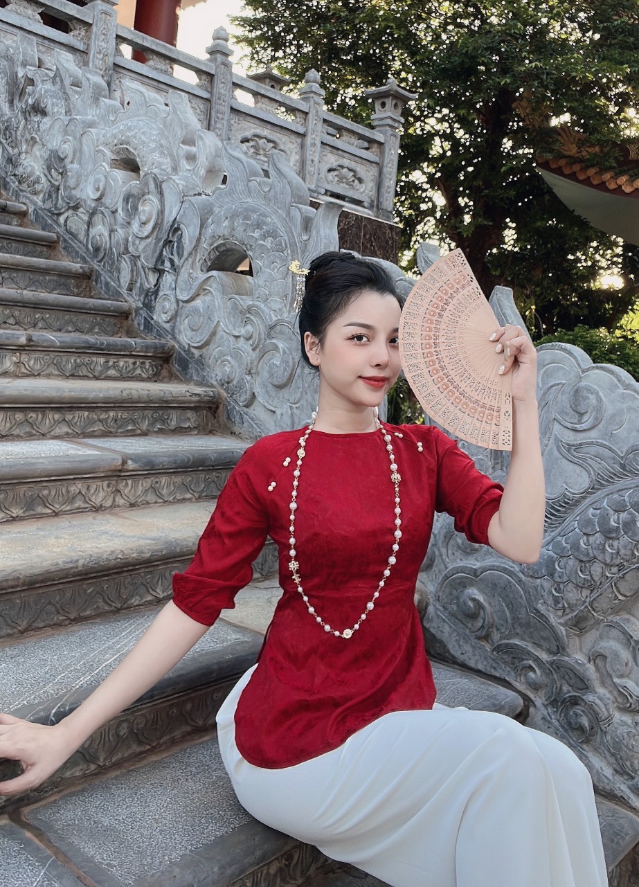 Đồ Lam Đi Chùa # Mẫu Cúc Ngọc Lụa Gấm # Quần Áo Nữ
