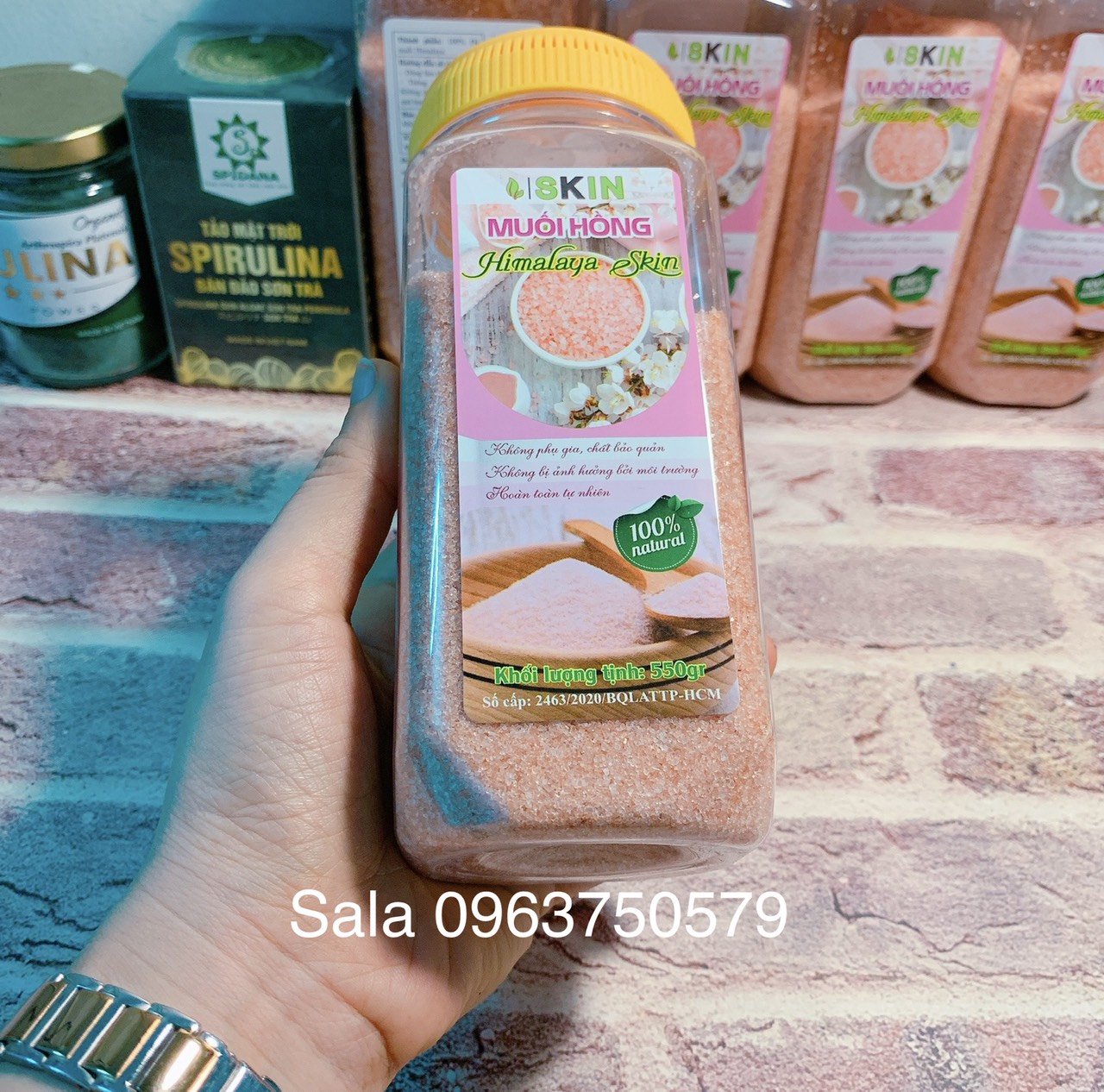 Muối Hồng Himalaya Organic 550gr hạt mịn (muối ăn)