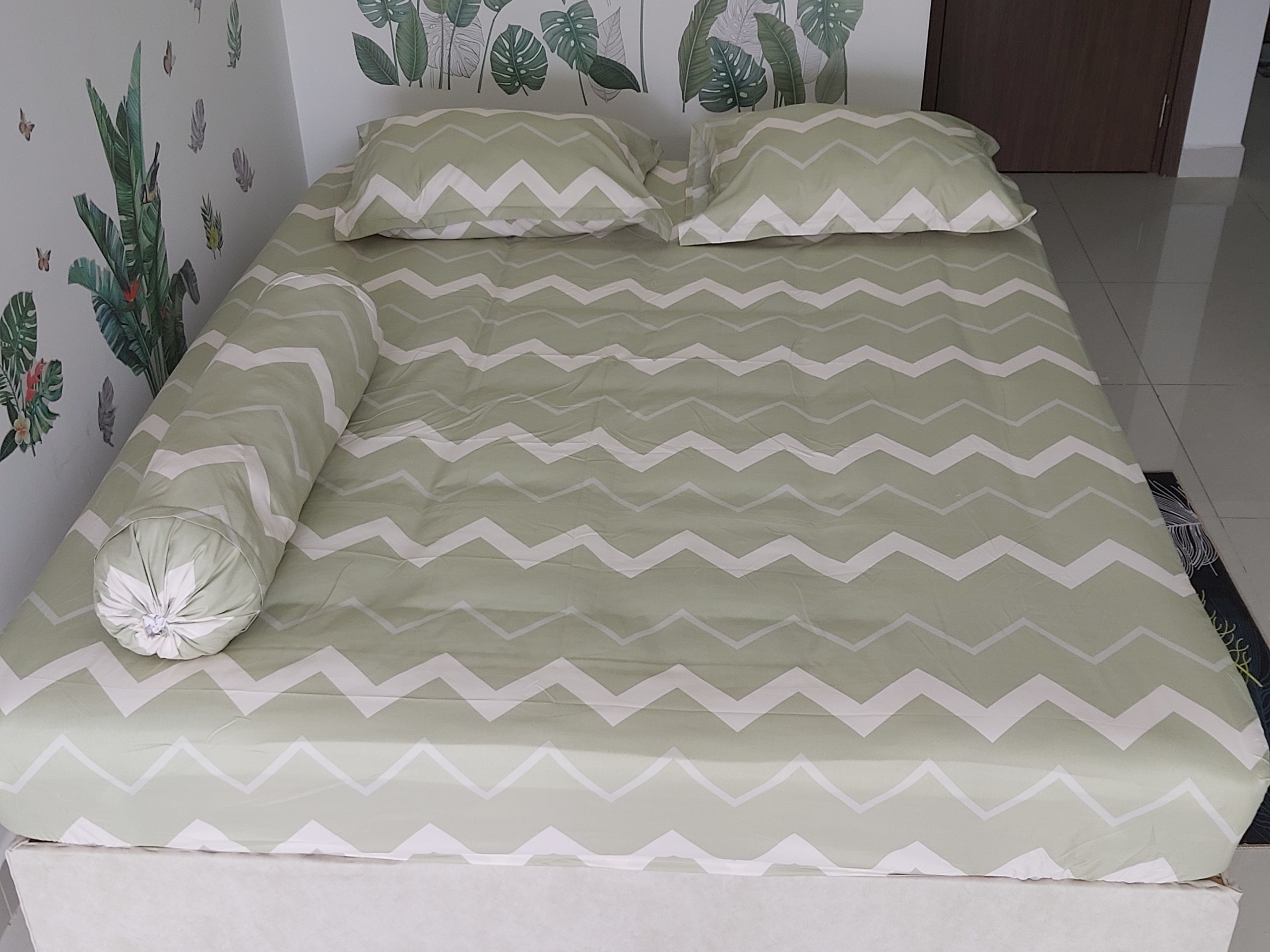 Bộ chăn ga gối Cotton lụa Drap24 - CTL08