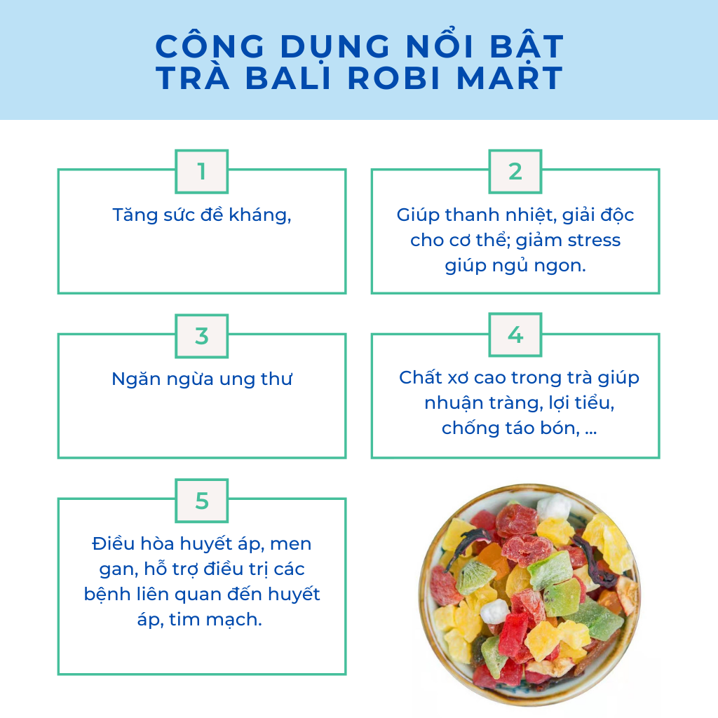 Trà hoa quả bali Robi Mart 200g - Hàng chính hãng