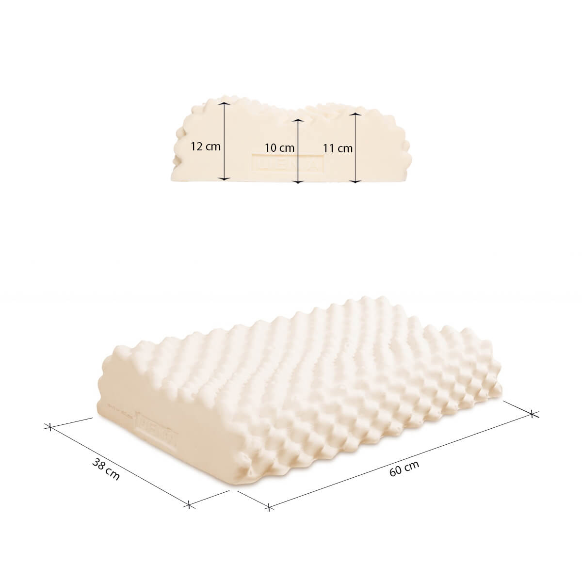 Gối Cao Su Massage Liên Á Convoluted 38x60x12cm