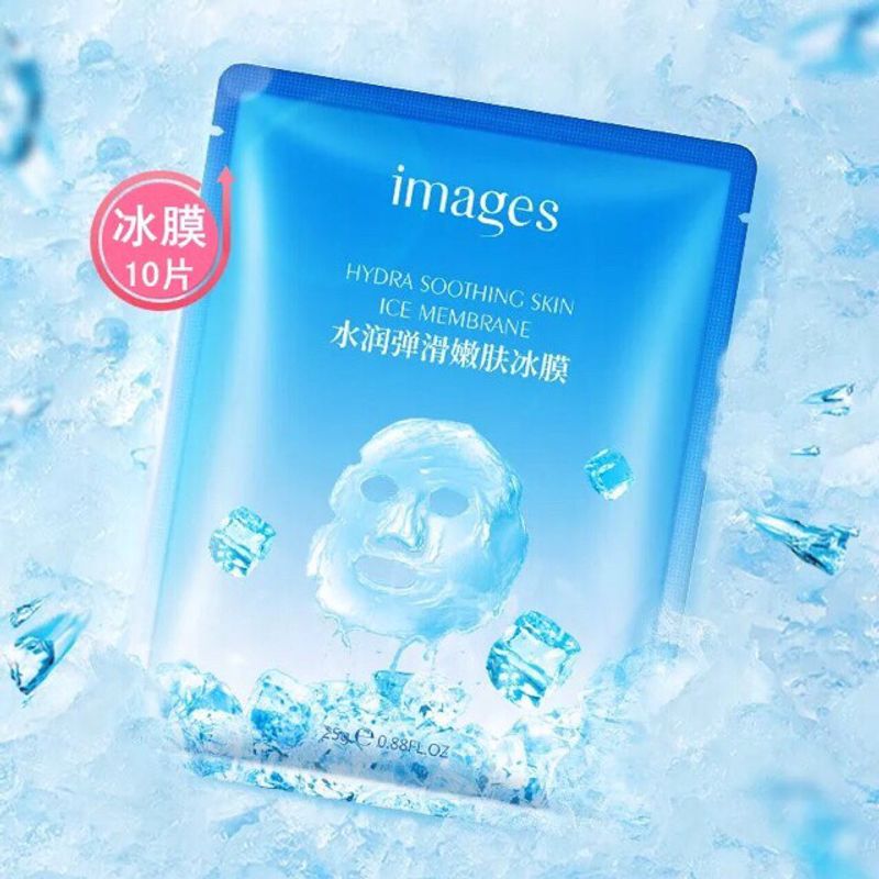 Combo 10 miếng Mặt nạ Đá Băng Hydra Smoothing Skin Ice Membrane - mask nội địa Trung images dưỡng da chăm sóc da