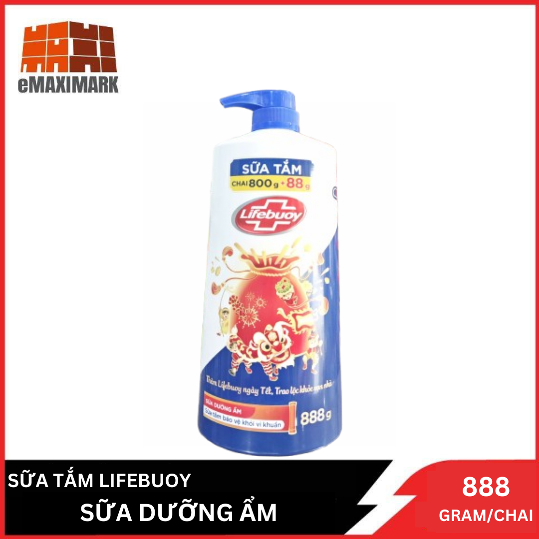 Sữa tắm Lifebuoy Chăm Sóc Da (Xanh) Chai 800ML