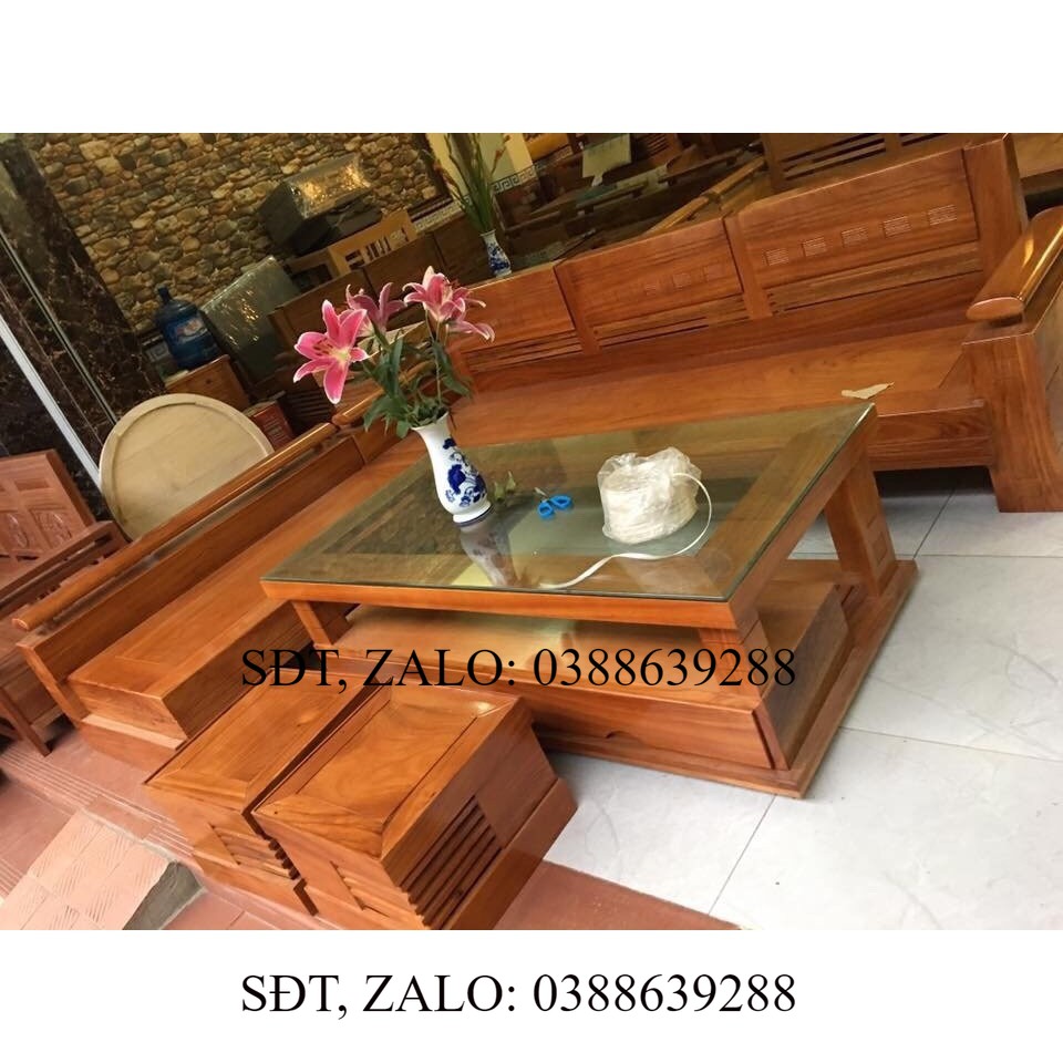 Bàn ghế góc phòng khách gõ đỏ mẫu hiện đại – bgpk:gđ01