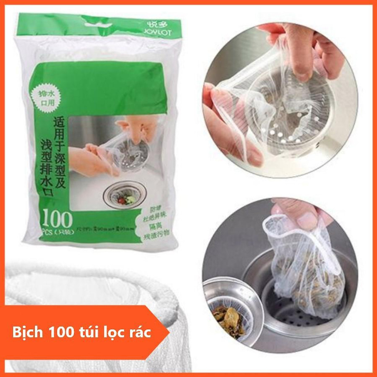 Túi lưới lọc rác bồn rửa chén