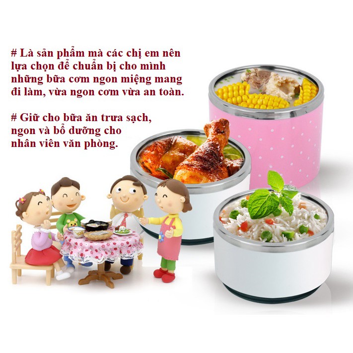 Cặp lông cơm 1 tầng CHẤM BI