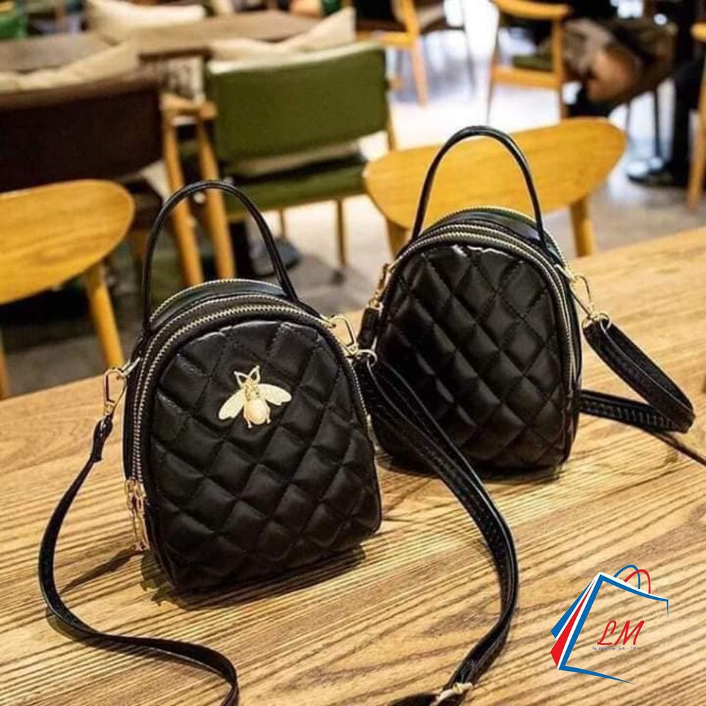 Balo nữ, balo mini con ong(túi xách nữ xinh68)