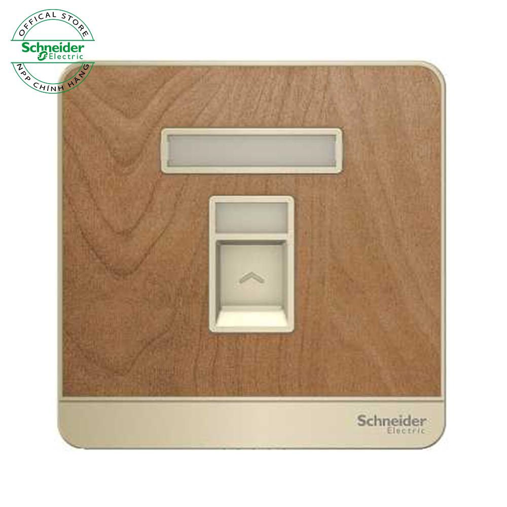 Bộ ổ cắm mạng cat5e đơn 3 Màu, dòng AvatarOn mặt vuông loại Đẳng Cấp, Sang Trọng - Schneider Electric - E8331RJS5_WD_G19; E8331RJS5_WE_G19; E8331RJS5_WG_G19