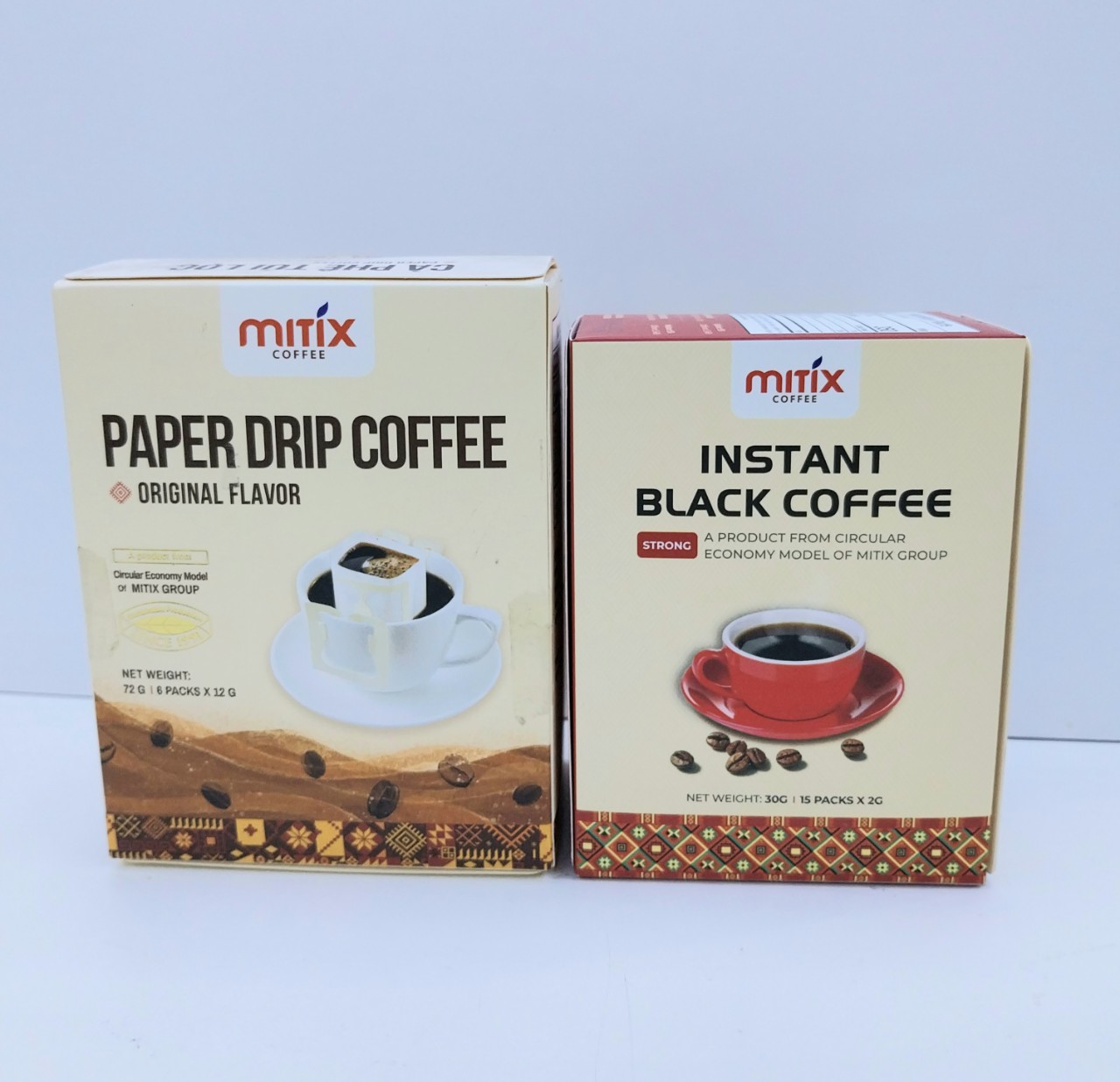 Combo cà phê túi lọc Mitix  72g và Cà phê hòa tan đen Mitix 30g