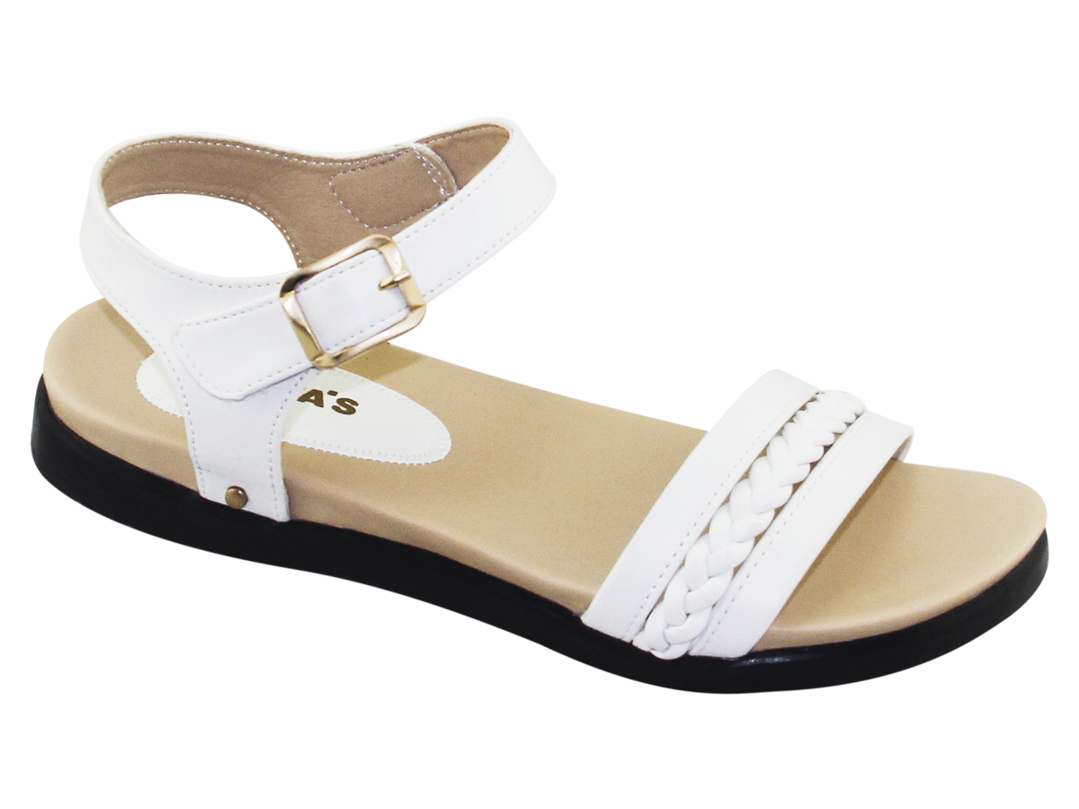 SANDAL ĐẾ BẰNG NỮ Bita's SYN.259 (Đen + Hồng + Kem + Trắng)