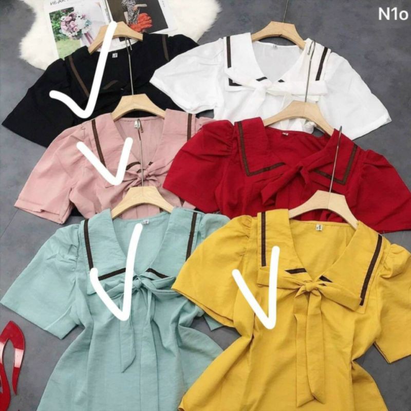 [HCM]Áo kiểu cột nơ BIGSIZE 60 ĐẾN 90 KÝ