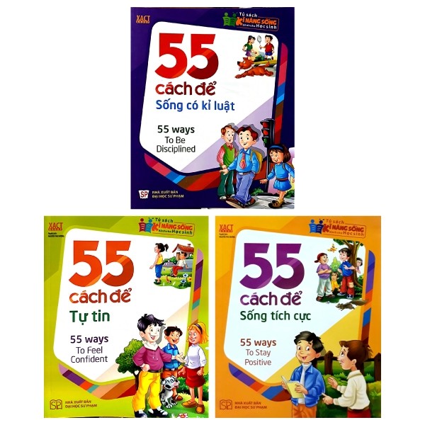 Sách Combo 55 Cách Để Sống Có Kỷ Luật + 55 Cách Để Sống Tích Cực + 55 Cách Để Tự Tin (Bộ 3 Cuốn) -Mhbooks