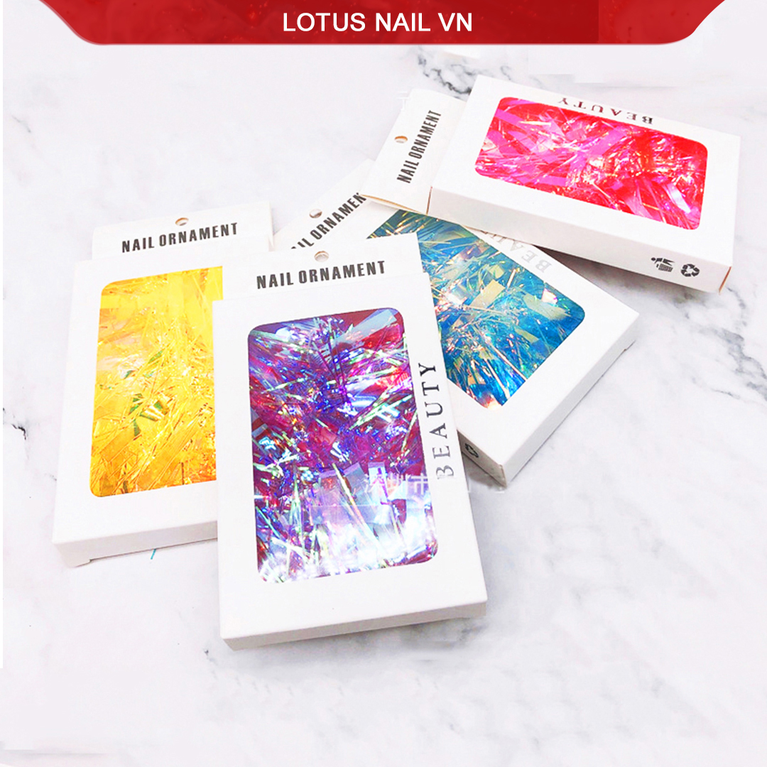 Set giấy bóng kính ánh trai trang trí móng