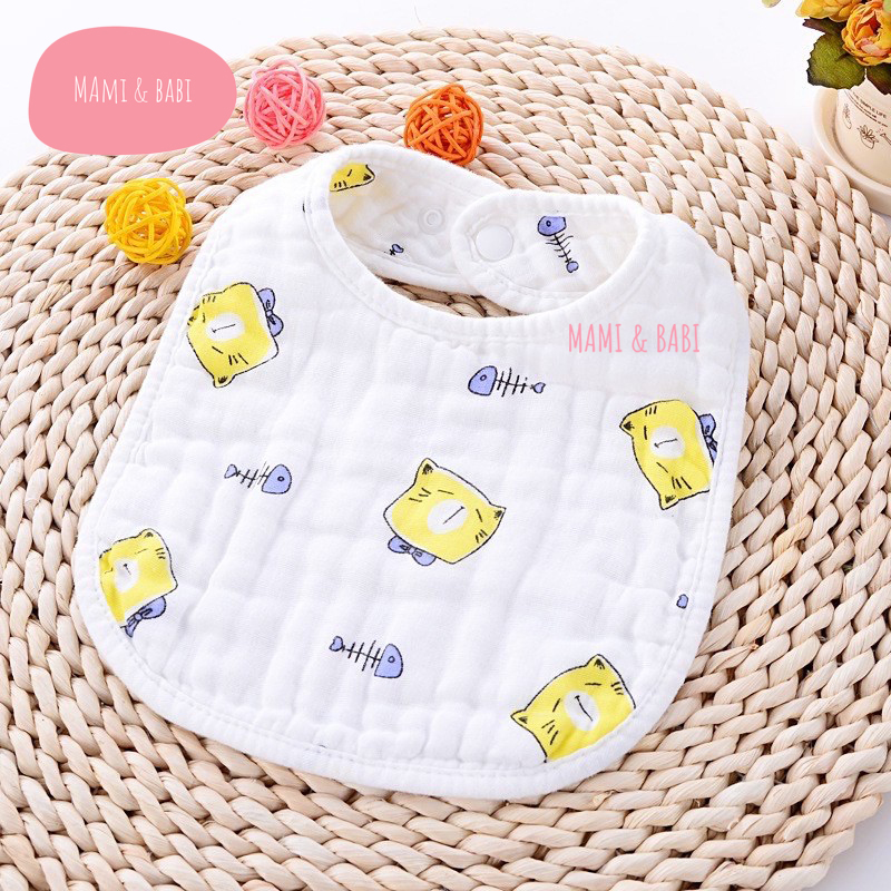 (LOẠI ĐẸP) Yếm Cho Bé Trai Bé Gái, Yếm Ăn Dặm 8 lớp YẾM VUÔNG Cho Bé Sơ Sinh Chất Vải Xô Siêu Thấm Hút Mềm Mại Bấm Nút