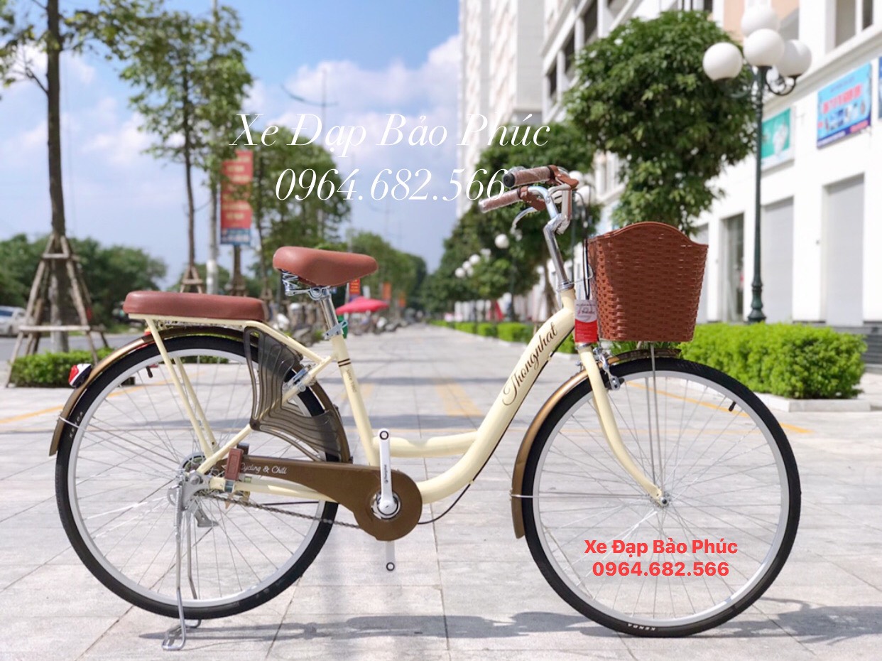 Xe đạp mini nữ Thống Nhất New 24/26 inch (Tặng khoá càng + chắn chân bé + chuông + lục giác)