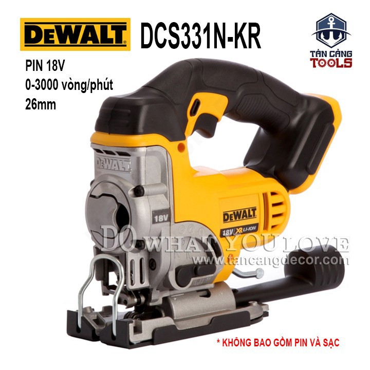 [Trả góp 0%] Máy Cưa Lọng Dùng Pin DeWalt 18V DCS331N-KR ( Thân Máy )