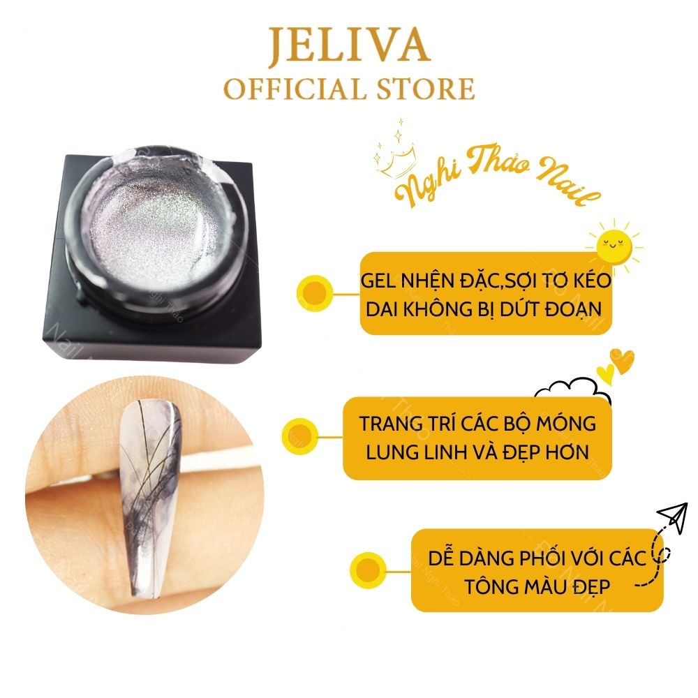 Gel nhện nail JELIVA siêu dai 8g