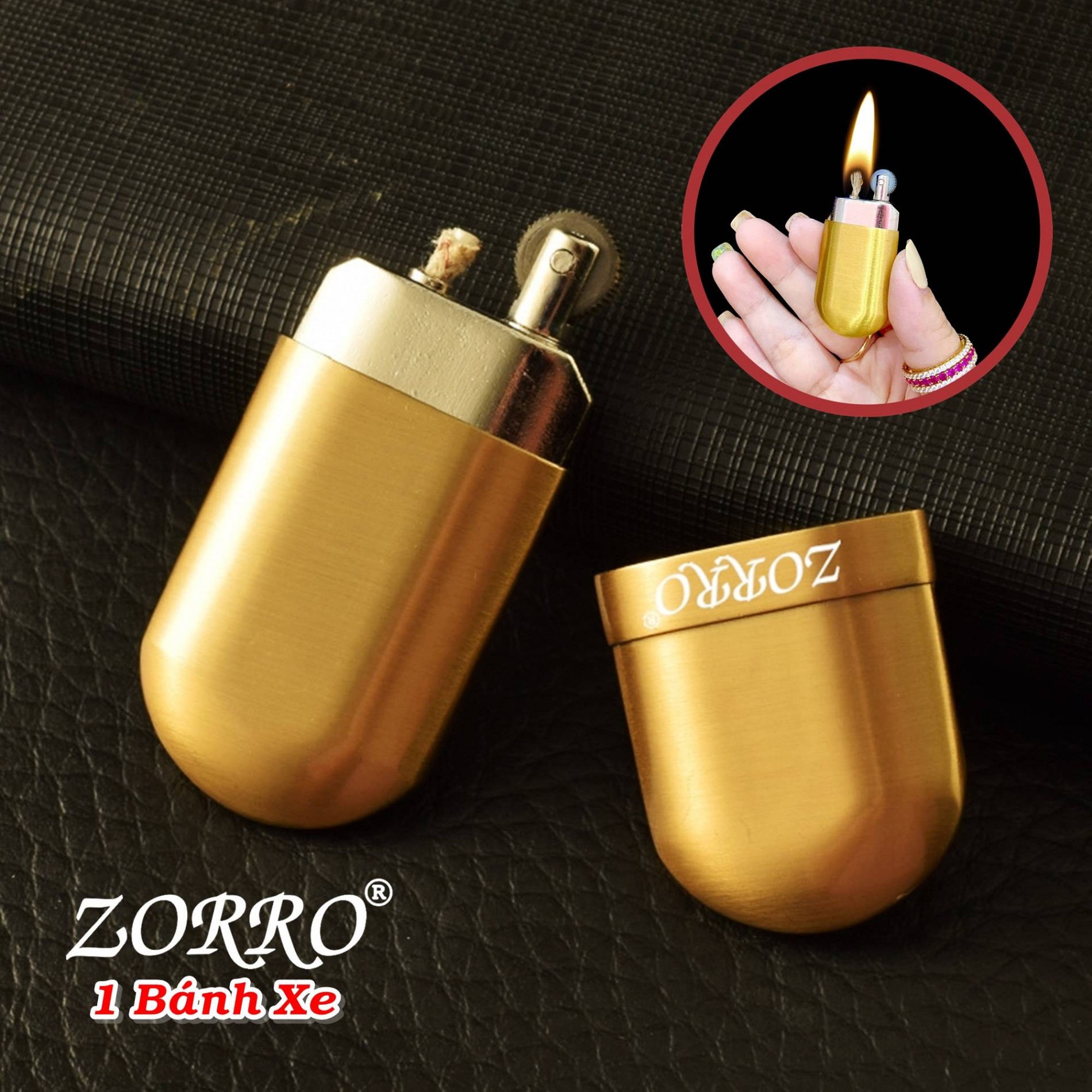 Zor_Ro Gasoline Lighter Antique 1 Wheel - (Uses Gasoline)