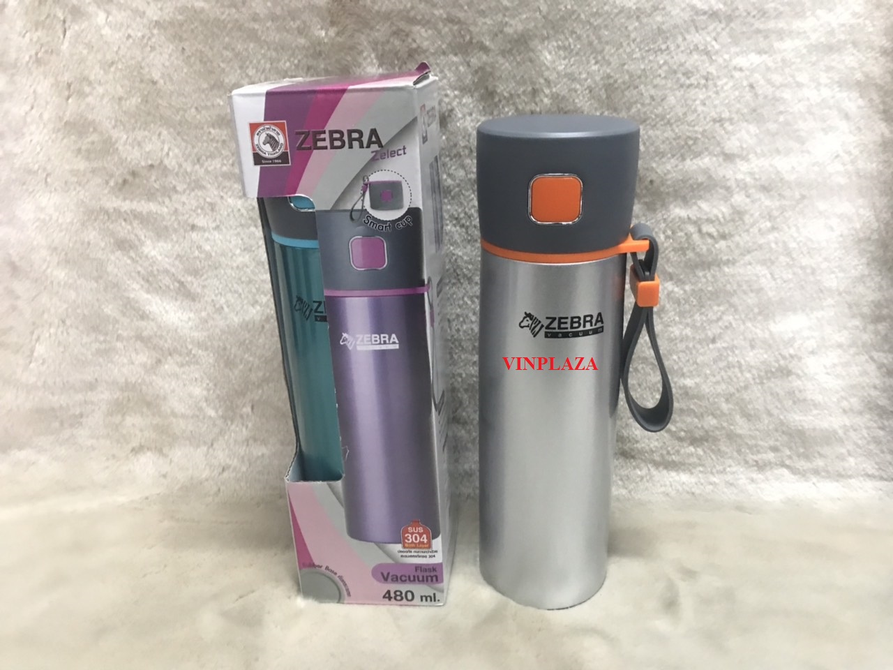[HCM]Bình giữ nhiệt ZEBRA THAILAN Flask 0.48L - Zelect (xanh xám tím) 112949