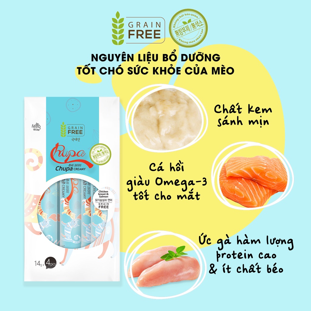 Súp thưởng cho mèo Chupa Creamy gói 56g